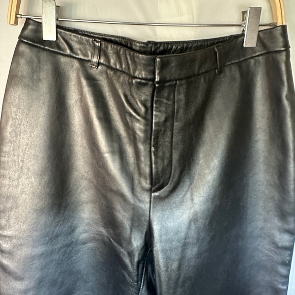 Jaclyn Smith Black Leather Straight Leg Pants size 8 - Picture 14 of 15